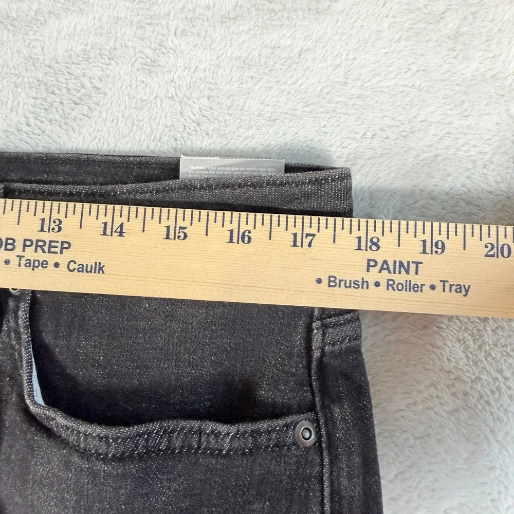 Riders by Lee Indigo Women's Fray Hem Cuffed Boyfriend Jeans Black Wash Size 14